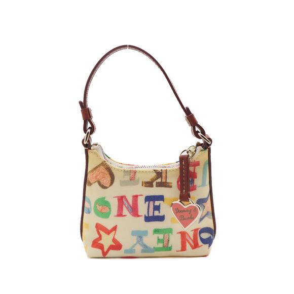 Dooney & Bourke Vintage Western Star Doodle Monogram Micro Mini Bag - Picture 1 of 9
